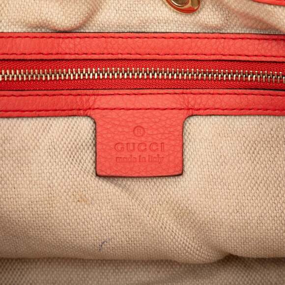 GUCCI Red Leather Shoulder Bag - Picture 6 of 7
